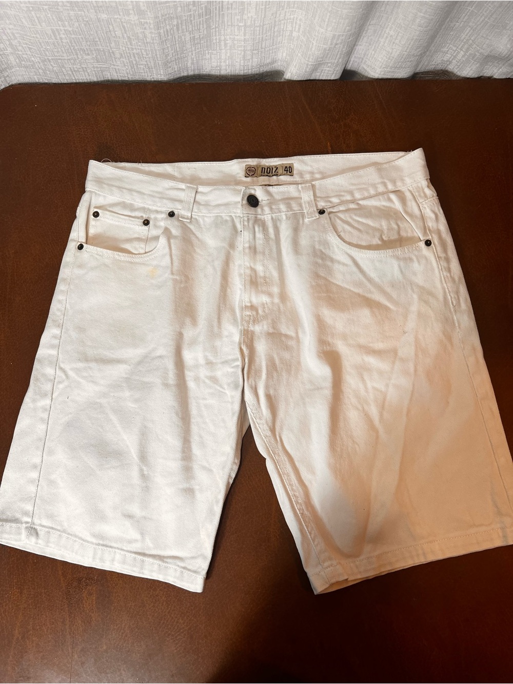 Noize White Men's Denim Jean Shorts